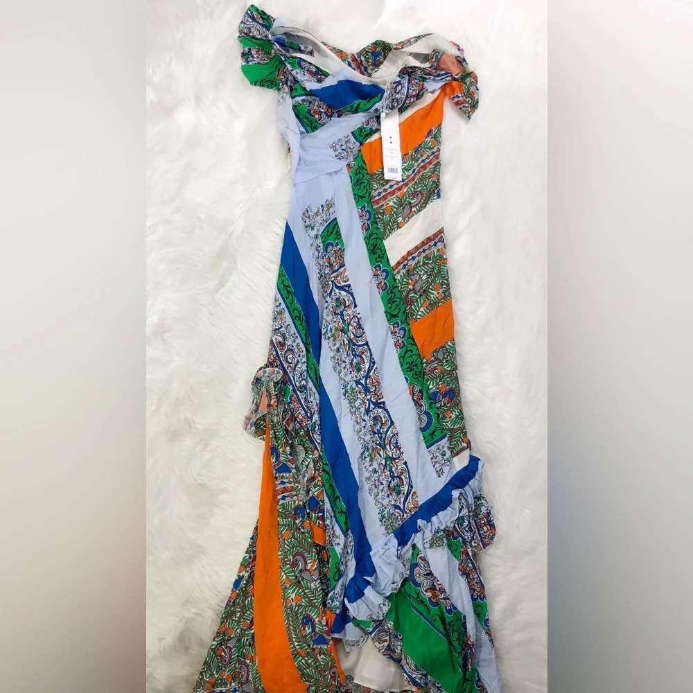 NWT $698 Tory Burch Patchwork Printed Maxi Dress